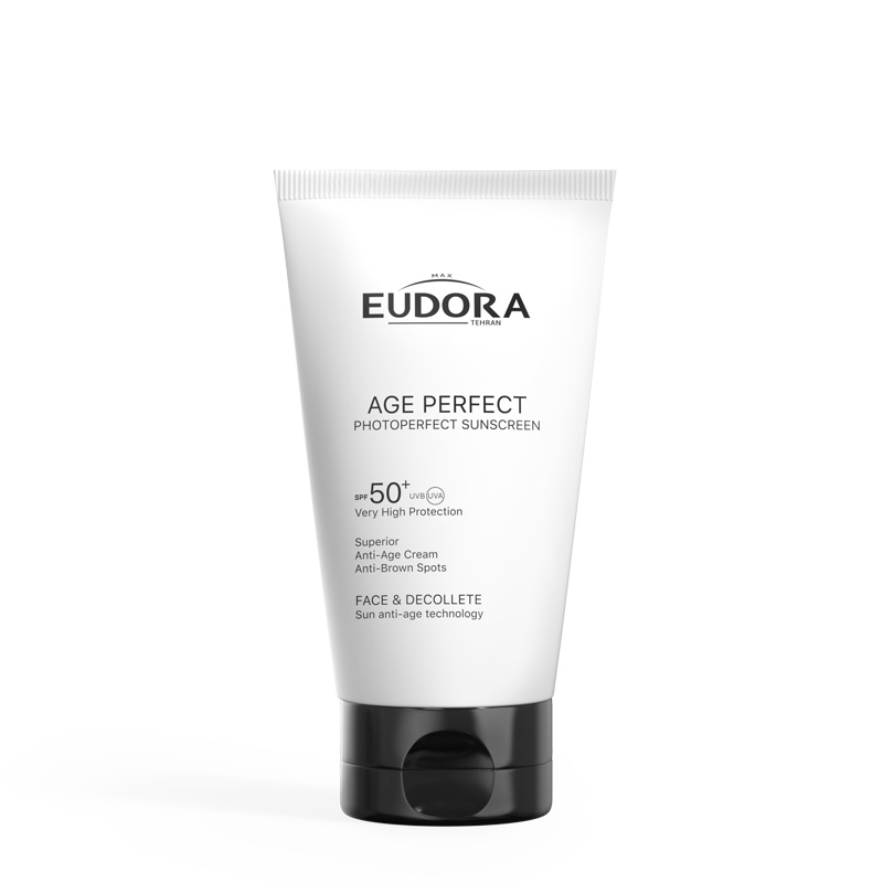 کرم ضد آفتاب بدون رنگ ادورامکس SPF 50 مدل Age Perfect ‌مناسب انواع پوست حجم 40 میلی‌لیتر
